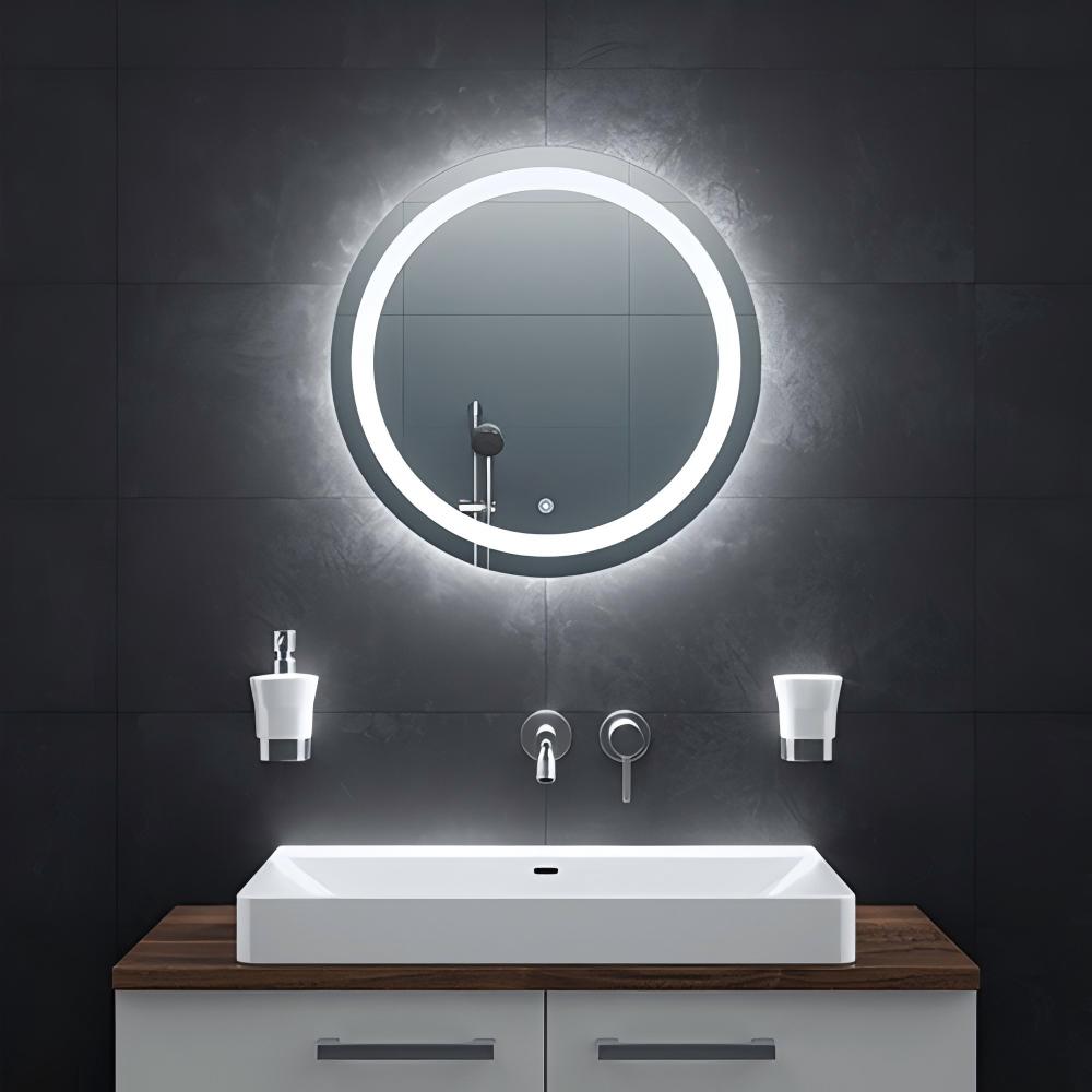 Round Anti-fog Bathroom Mirror With Lighting-X203 - Image 3