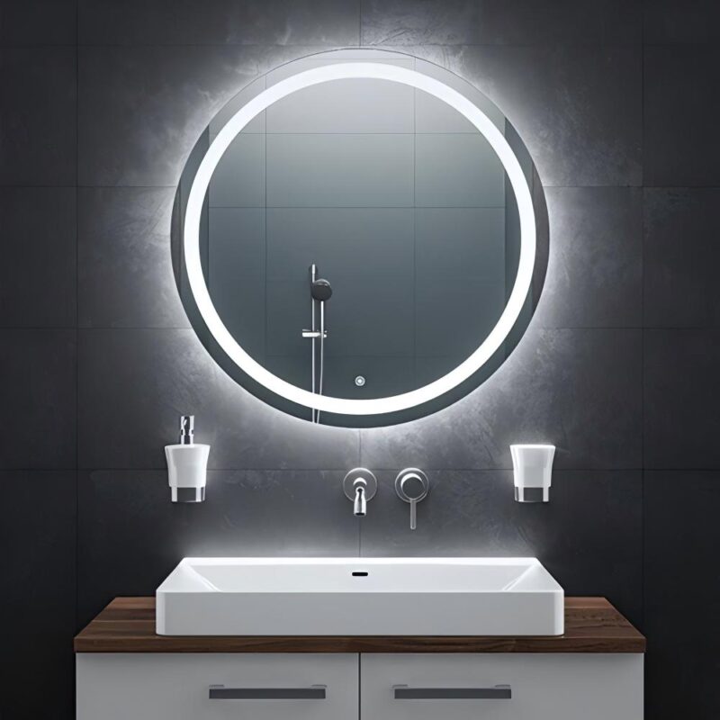 Round Anti-fog Bathroom Mirror With Lighting-X203