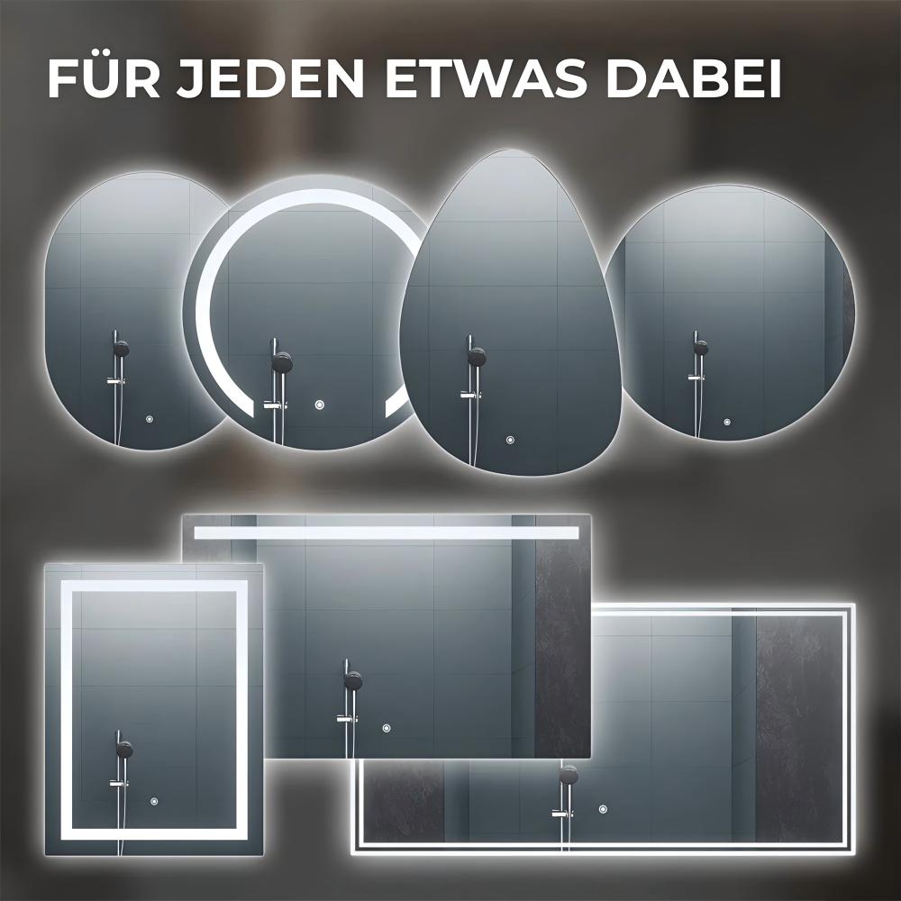 Round Anti-fog Bathroom Mirror With Lighting-X203 - Image 6